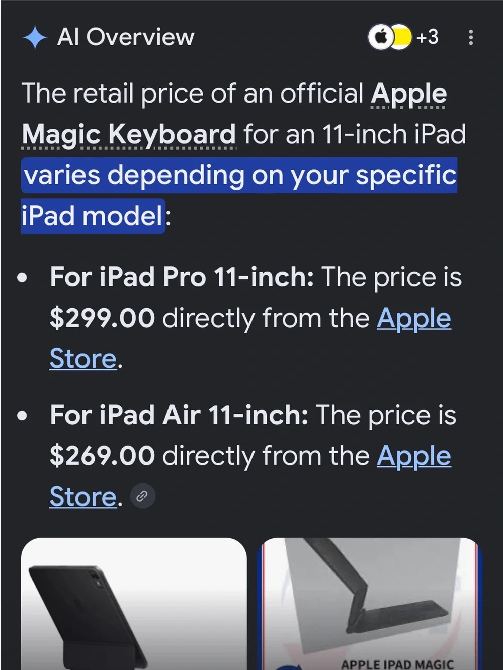EEUc iPad Air 11 inch M2 with Apple Magic Keyboard HAS APPLECARE - WiFi only